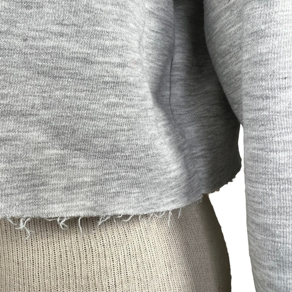 DIVIDED by H & M Cropped Embroidered Hoodie With Raw Hem Oversized M EUC - Picture 3 of 11